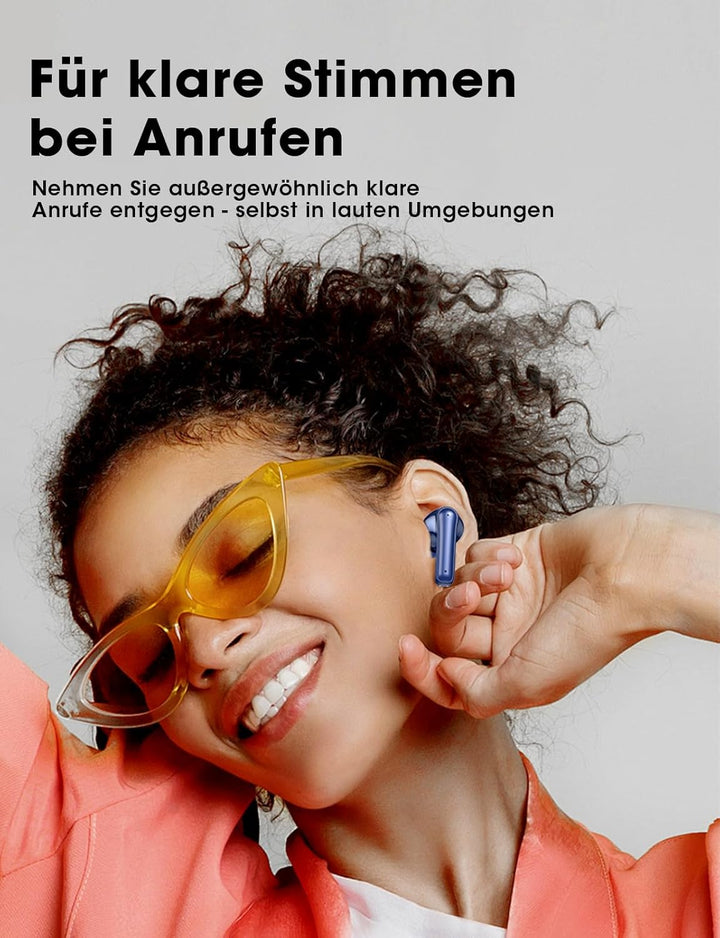 Bluetooth Kopfhörer Kabellos Bluetooth 2026 In Ear Kopfhörer mit 4 ENC Noise Cancelling Mikrofon, LE
