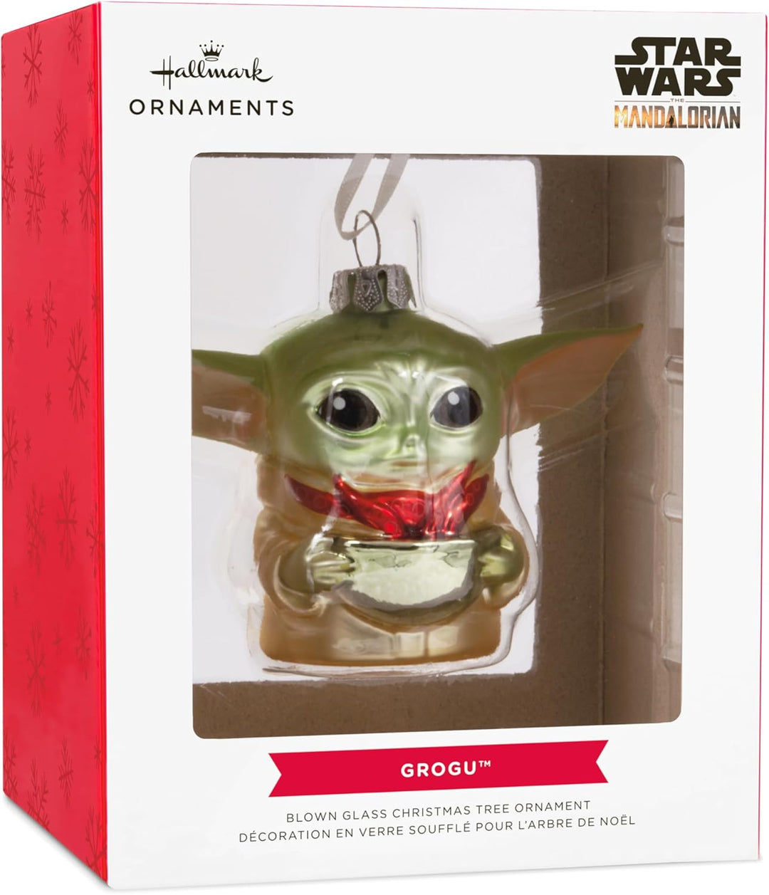 Hallmark Grogu Glas Ornament Star Wars Baumschmuck The Mandalorian Glas Hängende Ornament Weihnachte