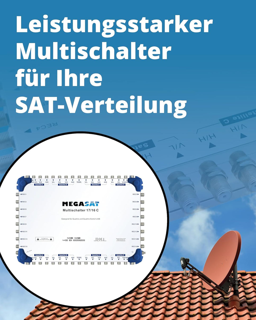 MegaSat 0600194 Multischalter 17/16 C Silber