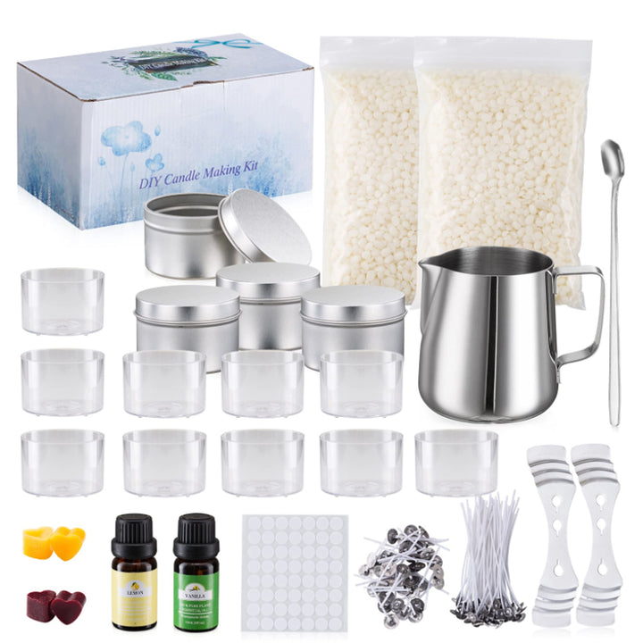 JBEIY Kerzen Selber Machen Set, Kerzenset DIY für Erwachsene Anfänger Kerzenherstellung, Kerzen Gies