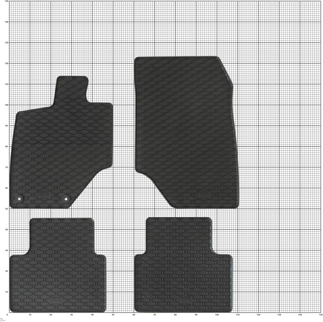 Gummifussmatten und Kofferraumwanne EIN Set passend für Citroen C5 Aircross Hybrid ab 2025