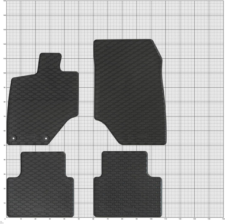 Gummifussmatten und Kofferraumwanne EIN Set passend für Citroen C5 Aircross Hybrid ab 2025