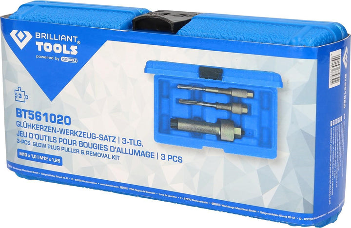 BRILLIANT TOOLS BT561020 Glühkerzen-Werkzeug-Satz, 3-tlg [Powered by KS TOOLS]