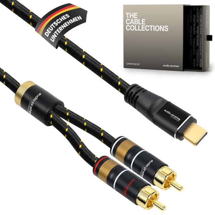 audio pirates by cammica USB-C auf 2x RCA Clinch Stecker, RCA-Kabel, Audio-Kabel | High-End Audiokab