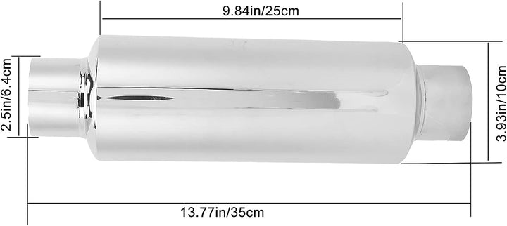 Universal Auto Auspuff Schalldämpfer Auspuff 2,5 Zoll Straight Through Edelstahl Schalldämpfer Baumw
