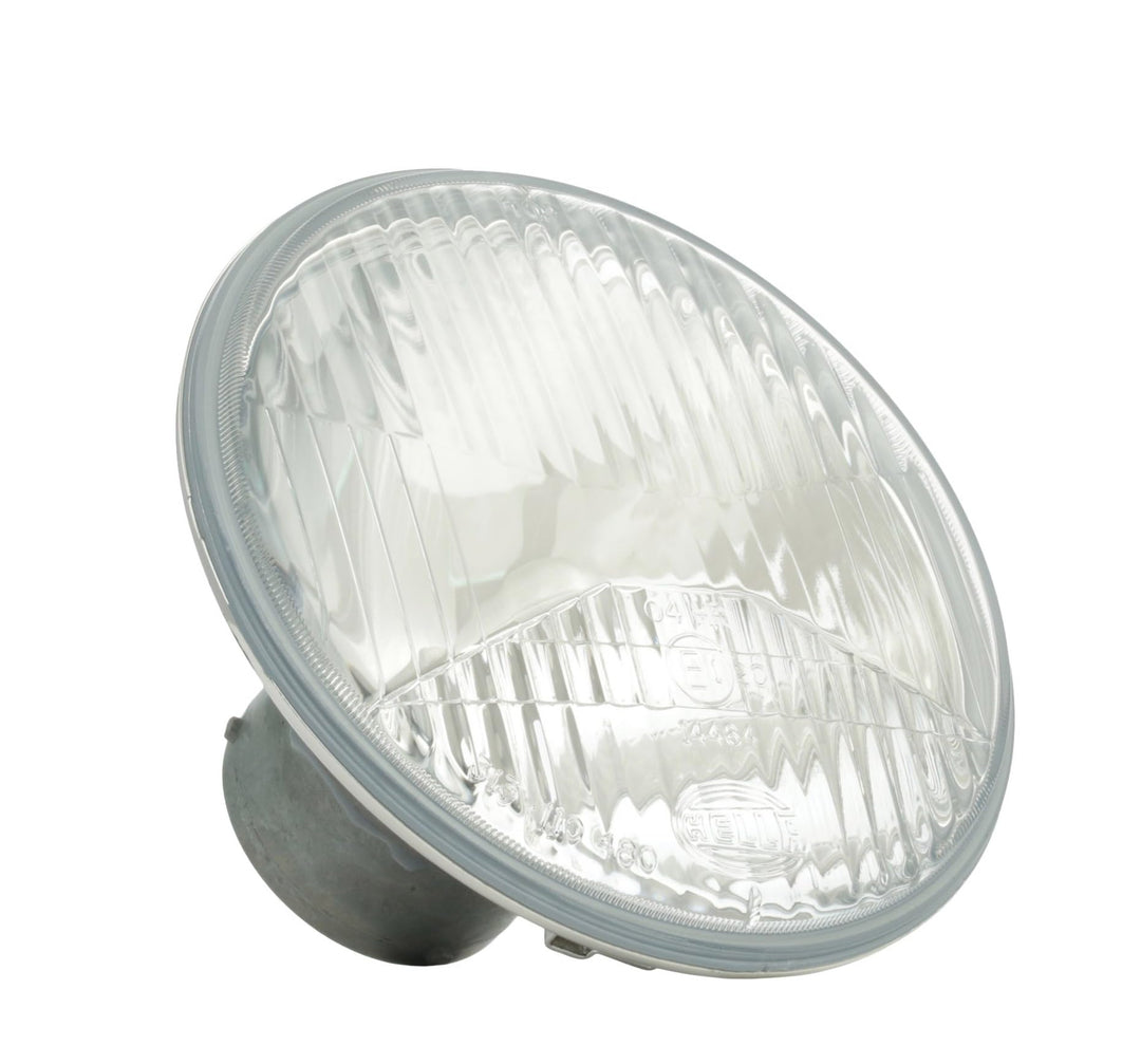 HELLA - Halogen-Scheinwerfereinsatz, Hauptscheinwerfer - 24/12V - rund - Einbau - Lichtscheibenfarbe