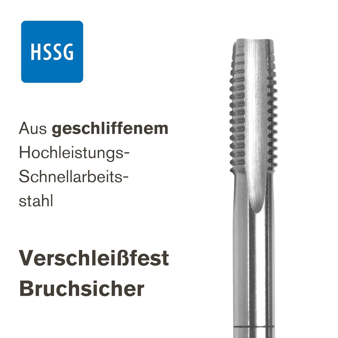 GSR PROFI Gewindebohrer Satz Zoll UNC 3/8" x 16 HSSG Stativgewinde, Geschliffen, HSSG Metallbohrer S