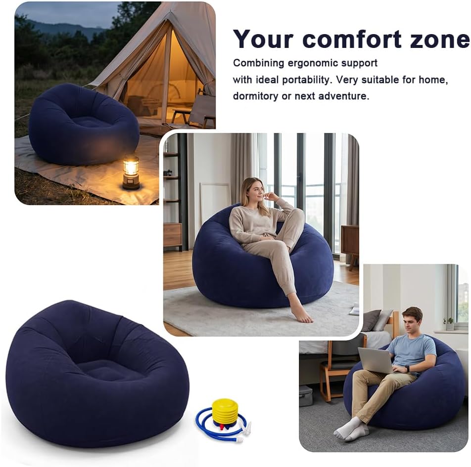 Aufblasbarer Sitzsack, Aufblasbarer Sessel, Sitzsack Aufblasbar Mit Luftpumpe, Aufblasbares Stuhl So