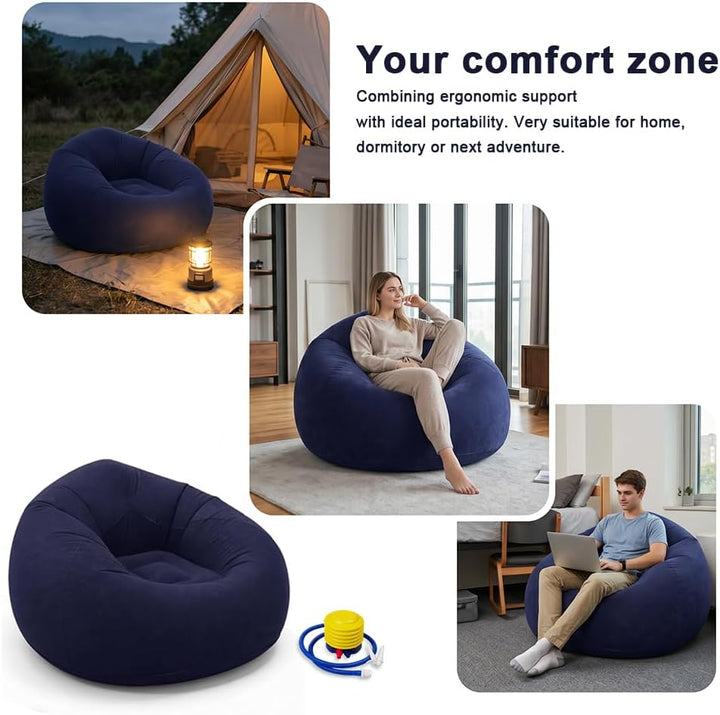 Aufblasbarer Sitzsack, Aufblasbarer Sessel, Sitzsack Aufblasbar Mit Luftpumpe, Aufblasbares Stuhl So