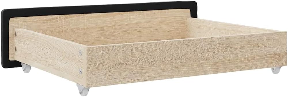 vidaXL Bettschubladen 2 Stk., Bettkasten mit Rollen, Schubkasten Schublade für Bett, Bettschubkasten
