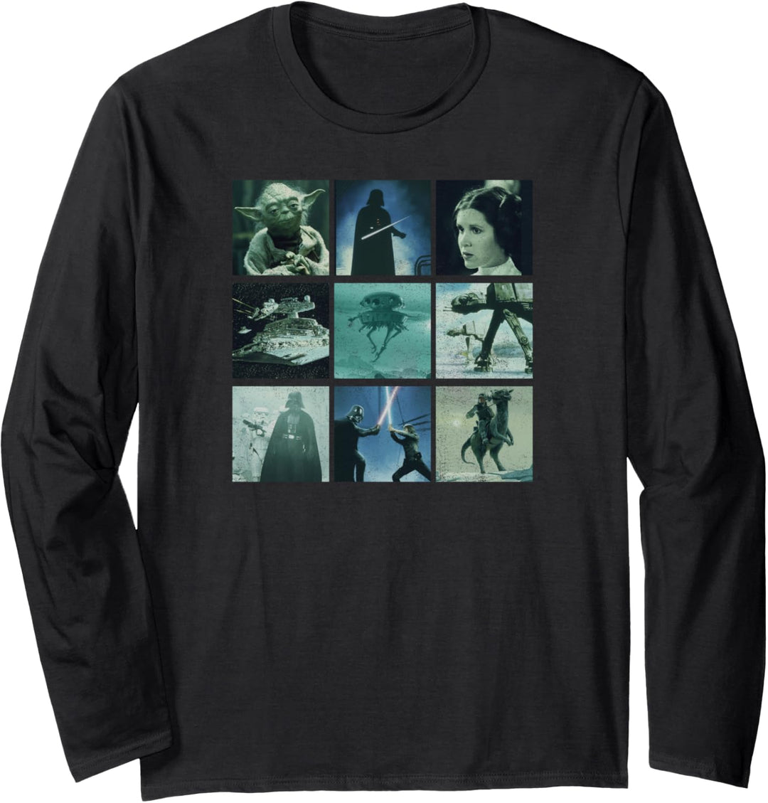 Star Wars Character Photo Squares Langarmshirt