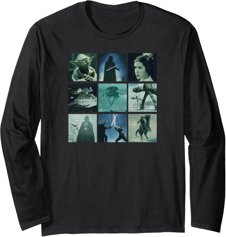 Star Wars Character Photo Squares Langarmshirt