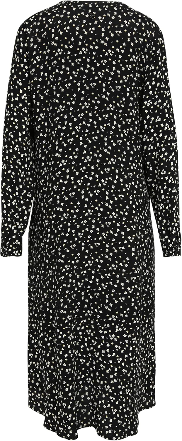 Tamaris Damen ANGERS AOP Cleanes Trapez Kleid 38 Black Beauty Flower Aop, 38 Black Beauty Flower Aop