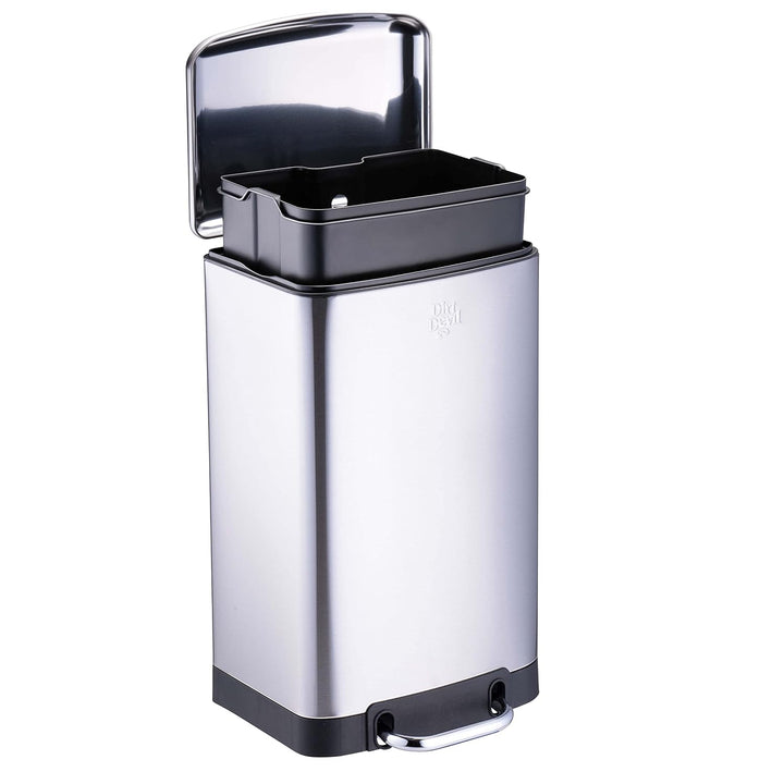 Dirt Devil Tretmülleimer 20L – Mülleimer Küche mit Soft Close – Abfalleimer aus Edelstahl – Herausne