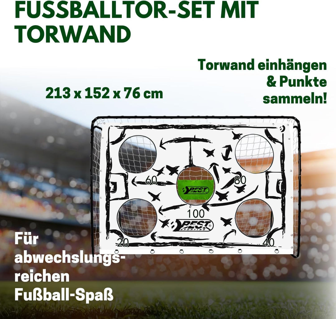 Best Sporting Fussballtor mit Torwand I Fussballtor Kinder mit verschiedenen Farbmotiven I Fussball