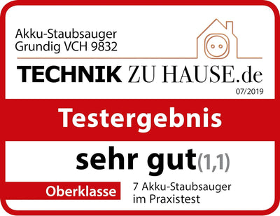 GRUNDIG VCH 9832 VCH9832, 2 in 1 Akku-und Handstaubsauger, Grau, 115 W, 0.5 liters, 75 Minuten kabel