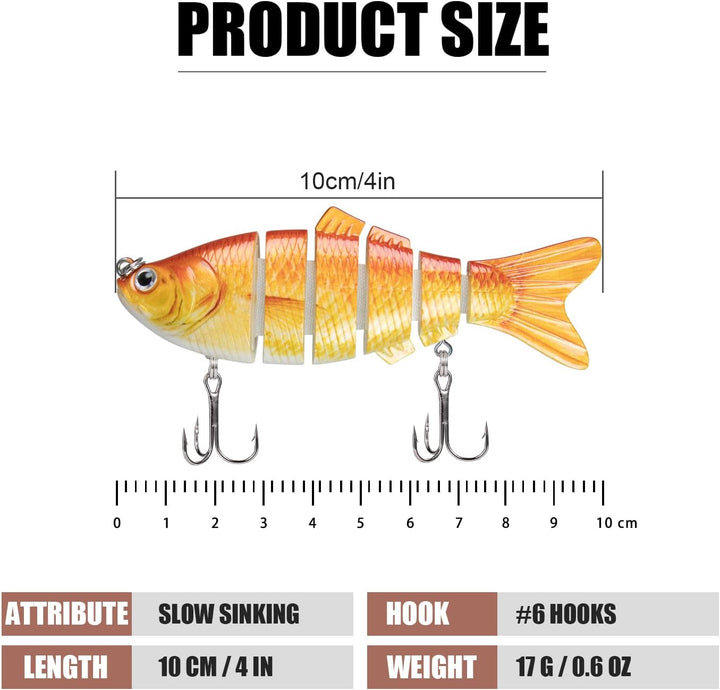 TRUSCEND Kunstköder Hecht, Fisch Köder für Zander Barsch Forellen Wobbler Swimbait, Angelköder Fisch