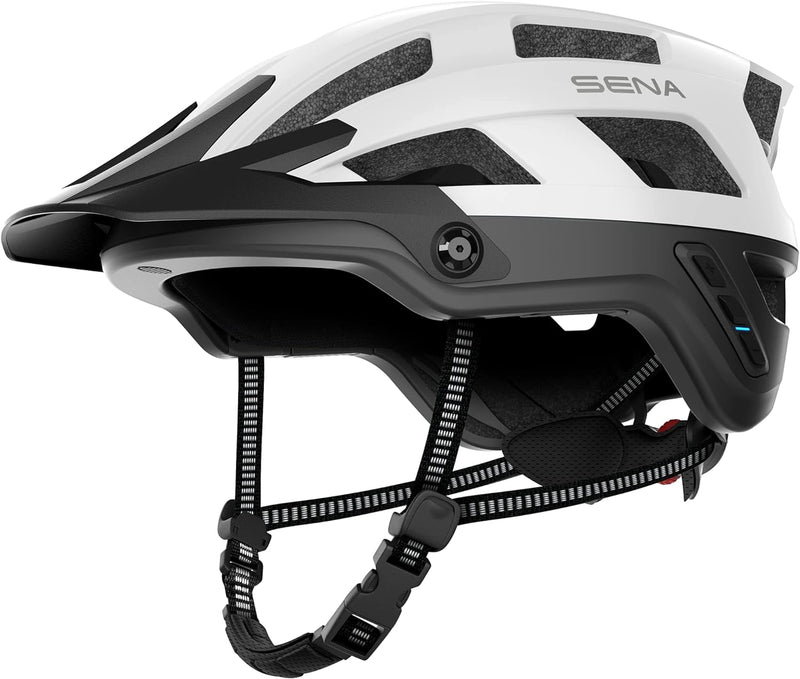Sena M1 EVO Smart Mountainbike-Helm (Mattweiss, L)