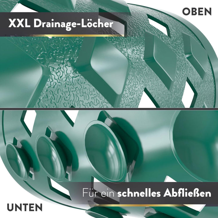 BAMONDO Duschmatte rutschfest & Hautsensitiv (dunkelgrün) 53x53 cm - Antirutschmatte Dusche maschine
