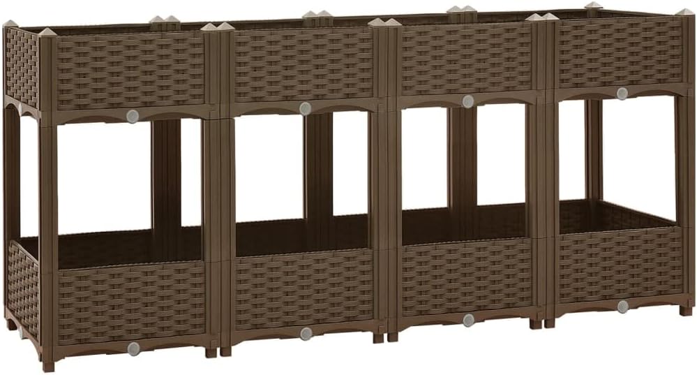 vidaXL Hochbeet Pflanzkasten Pflanzbeet Gemüsebeet Blumenbeet Blumenkasten Frühbeet Gartenbeet Blume