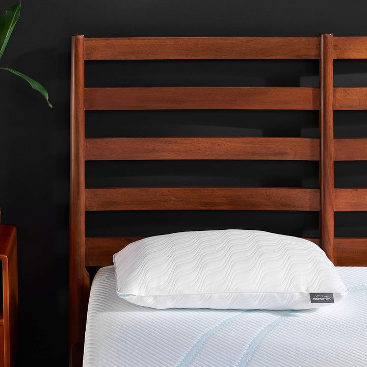 TEMPUR-PEDIC TEMPUR-Adapt ProLo + Cooling Kissen, Schaumstoff, Weiss/opulenter Garten, King Niedrig