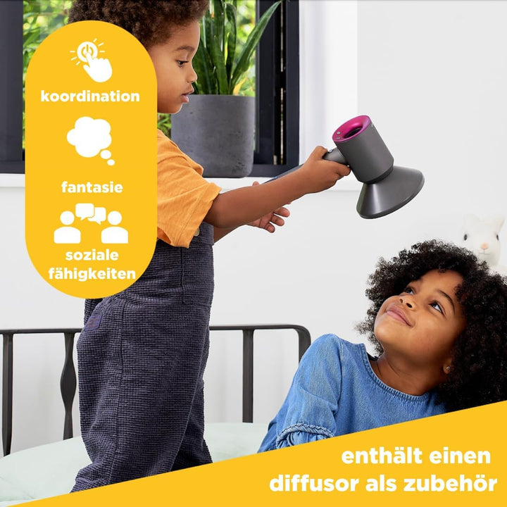 Casdon 73252 Dyson Supersonic Styling-Set | Interaktiver Spielzeug-Haartrockner für Kinder ab 3 Jahr