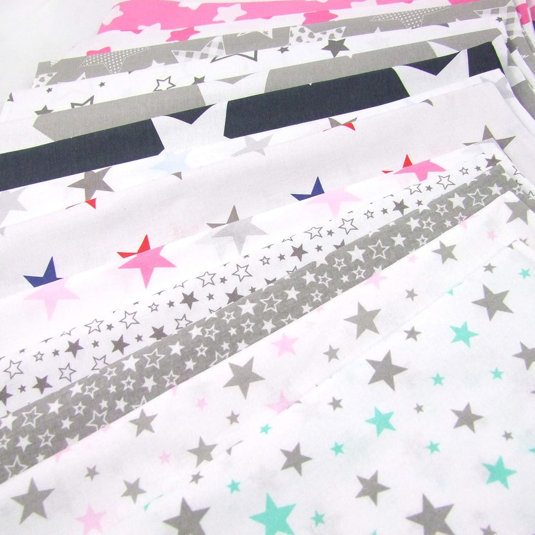 Rawstyle 4 TLG. Set Bezug (Stars) für Kinderwagen Bettwäsche Decke + Kissen + Füllung (Design 11), D