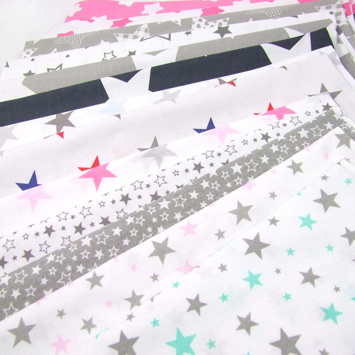 Rawstyle 4 TLG. Set Bezug (Stars) für Kinderwagen Bettwäsche Decke + Kissen + Füllung (Design 11), D