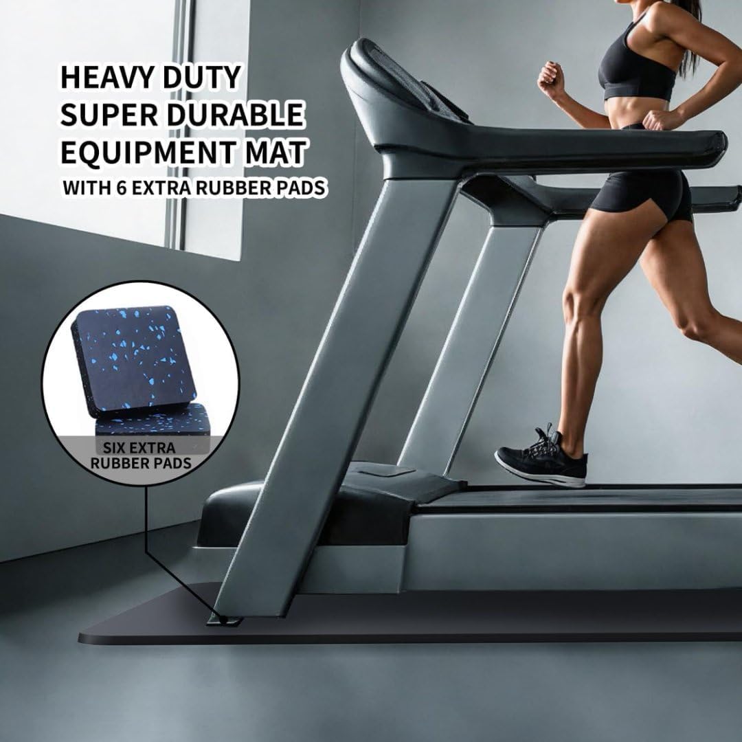 PROIRON Schwerlastbereich Bodenschutzmatte Fitnessgerät, Fitness 5mm Dicke, Laufband Matte Schutzmat