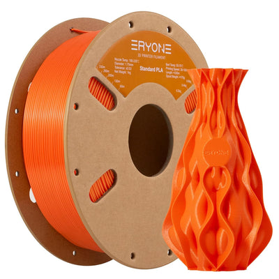 ERYONE PLA Filament 1.75 mm, 3D-Drucker Filament PLA, 0,03 mm, 1 kg/Spule, Orange C-Regular-Orange,