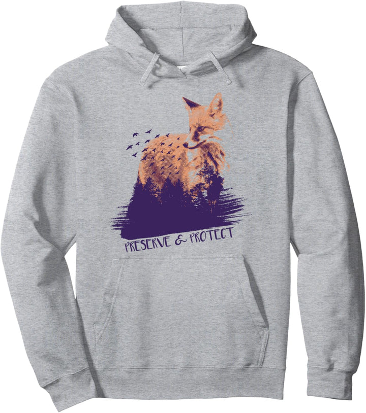 Preserve & Protect Klimaschutz Umweltschutz Fuchs Pullover Hoodie