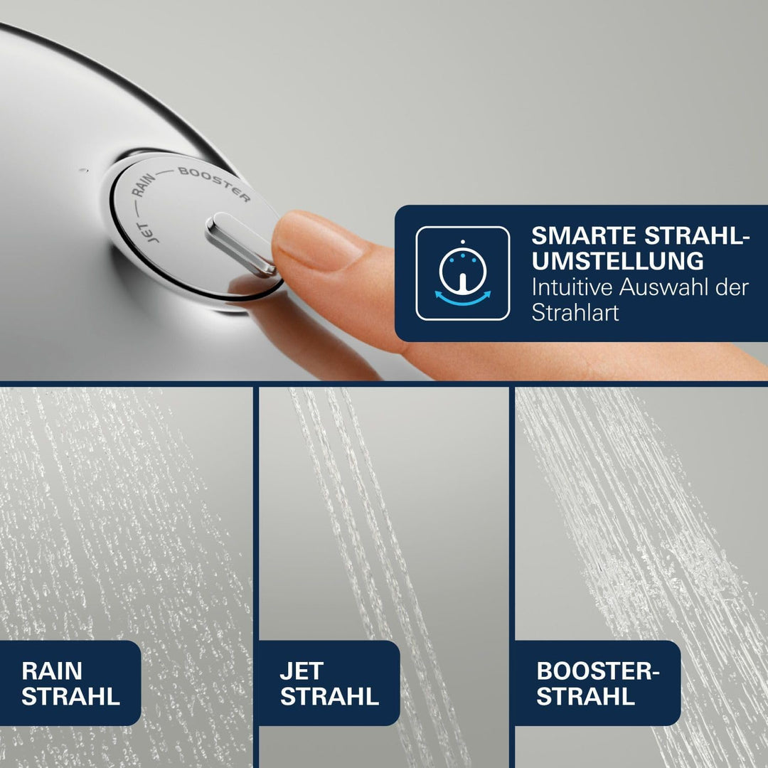 GROHE Vitalio Joy+ 120, wassersparender Duschkopf mit Boost-Funktion für mehr Strahlpower, 8l pro Mi