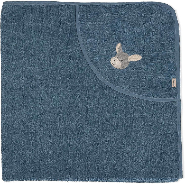 Sterntaler Baby Jungen Badetuch Baby GOTS Emmi - Badeponcho Baby, Kapuzenhandtuch, Badehandtuch Kind