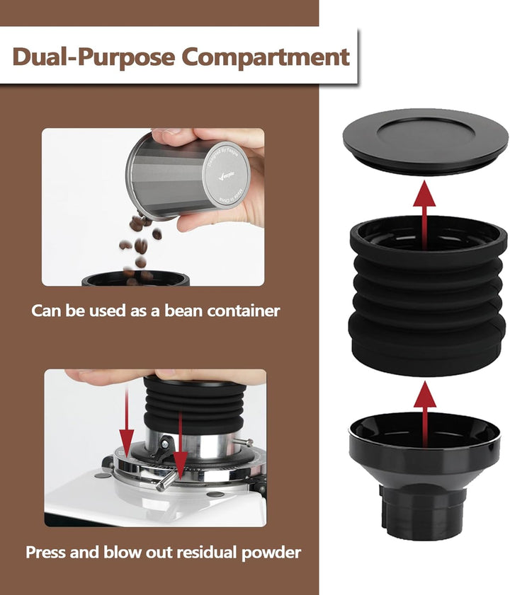T TAKONE Kaffeemühle Einzeldosis-Trichter (single dose) für Eureka Mignon, 2-in-1 Zubehör mit Deckel