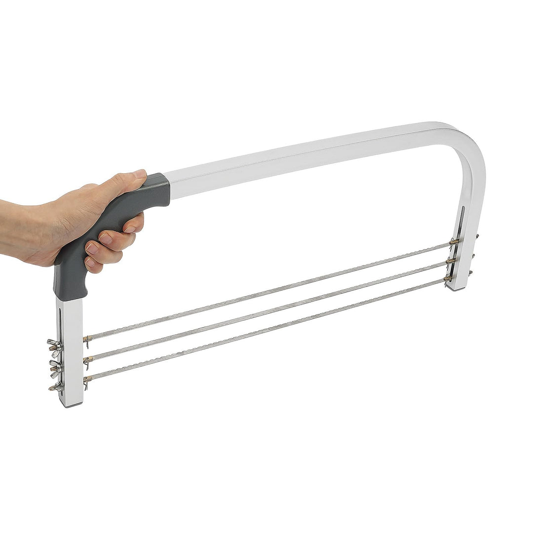 Tortenschneider Tortenbodenschneider 53cm - Edelstahl Tortenmesser Inkl. 3 Schneiddrähten, Tortensäg