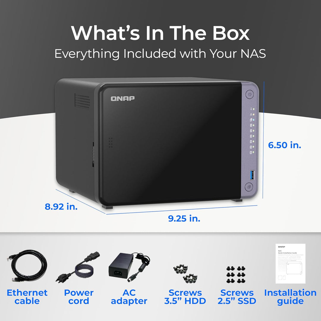 QNAP NAS TS-632X-4G (6 Bay) 6 Einschübe, 6 Einschübe