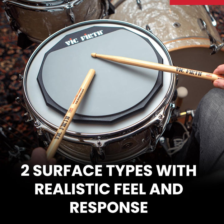 Vic Firth Double Sided Practice Pad - 12 inch 12" Double Side Single, 12" Double Side Single