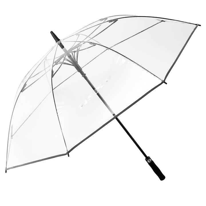 G4Free 62 Inch Klarer Golfschirm Transparenter Grosser Langer Regenschirm Automatik Öffnen Übergross