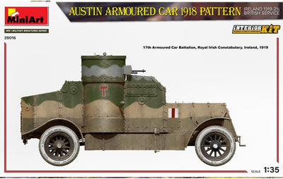 Mini Art 550039016 Miniart WWI 1:35 - Austin Armored Car (Irland 1919-21) Automobil Plastik Bausatz,