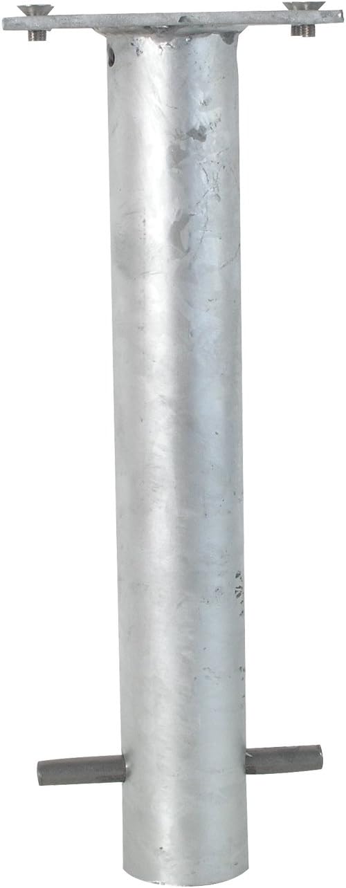 Absperrpfosten 70 x 70 mm umlegbar zum Einbetonieren mit Bodenhülse und Dreikantverschluss