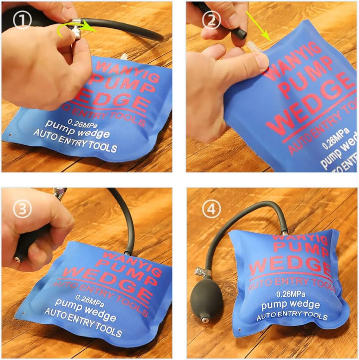 WANYIG 4 Stücke Montagekissen Luftkissen Air Wedge Pump Wedge Pneumatikspanner Montage Luftkissen Sp