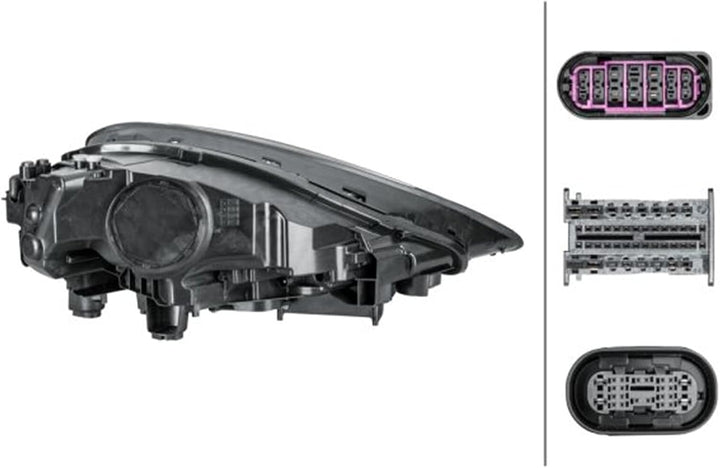 HELLA 1EX 014 690-071 Matrix Scheinwerfer - Porsche Cayenne (9YA) - SAE - für Rechtsverkehr - links,