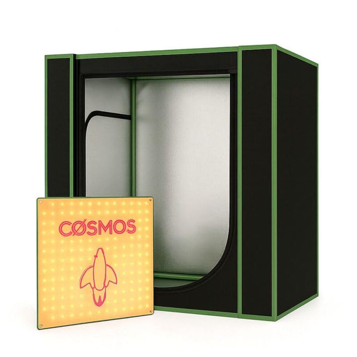 Weedness Mini Grow-Box-Set mit LED-Pflanzenlampe 45 Watt, 50x35x50 cm Growzelt Growschrank Zuchtzelt