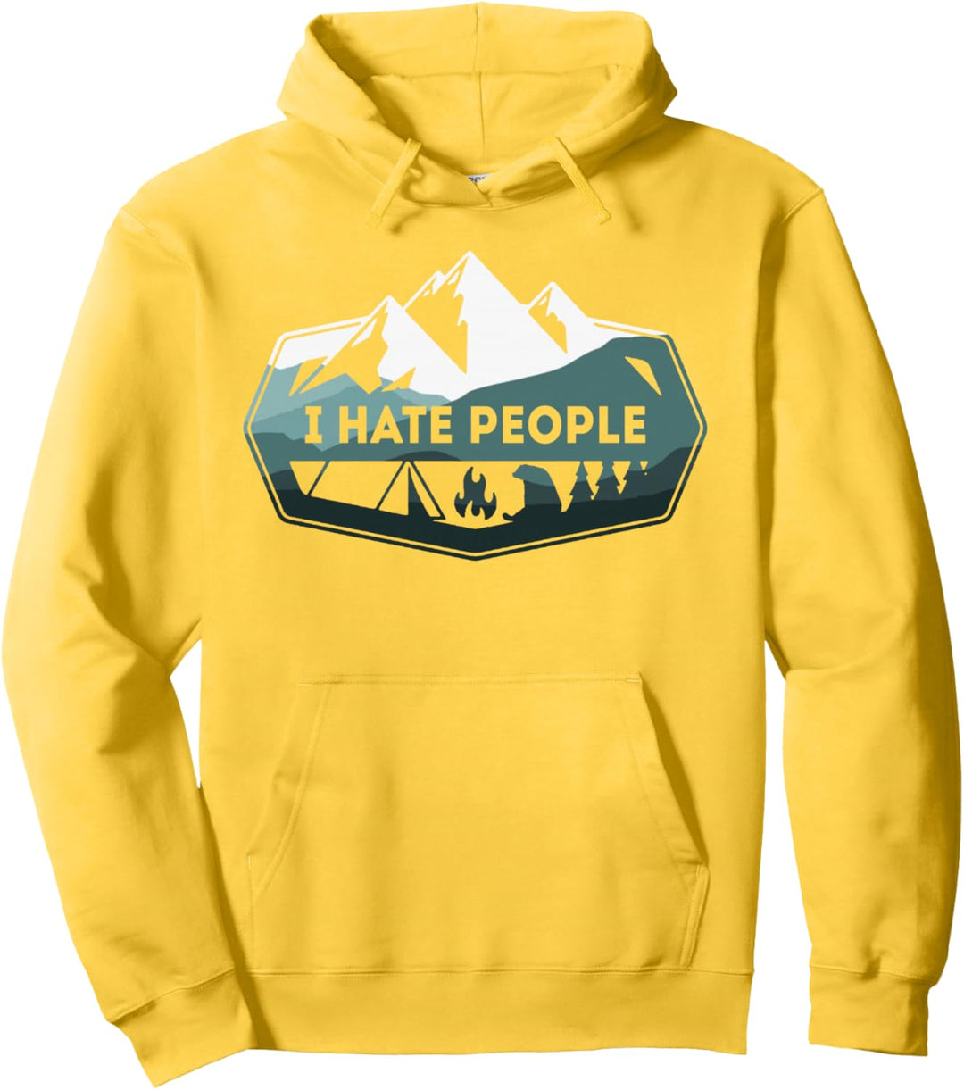 Vintage camping I hate people Pullover Hoodie