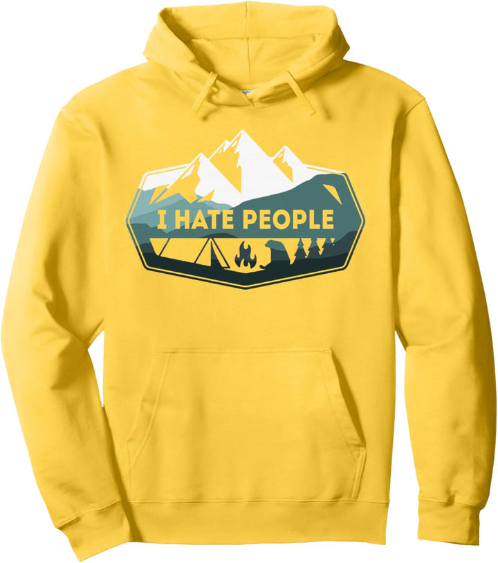 Vintage camping I hate people Pullover Hoodie