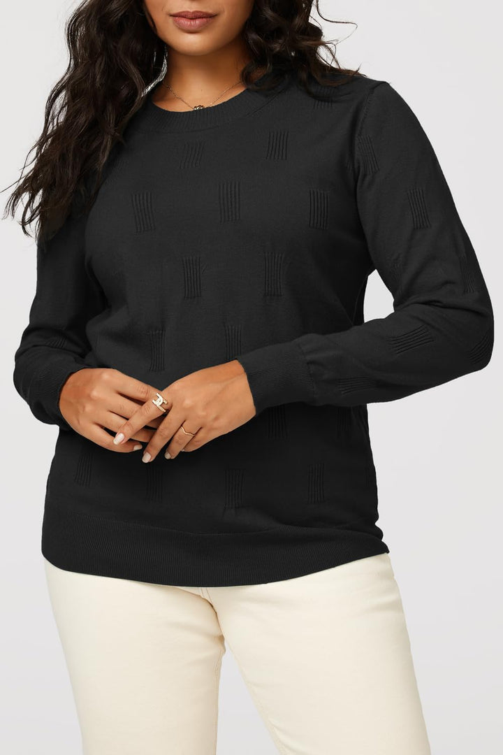 Arach&Cloz Pullover Damen Kurzarm/Langarm Herbst Winter Strickpullover Rundhals Oberteile Pulli Swea