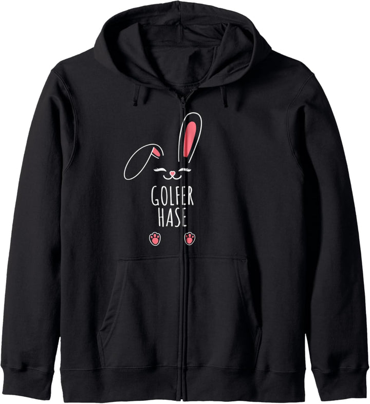 Golfer Hase Ostern Osterhase Partnerlook Outfit Oster Kapuzenjacke