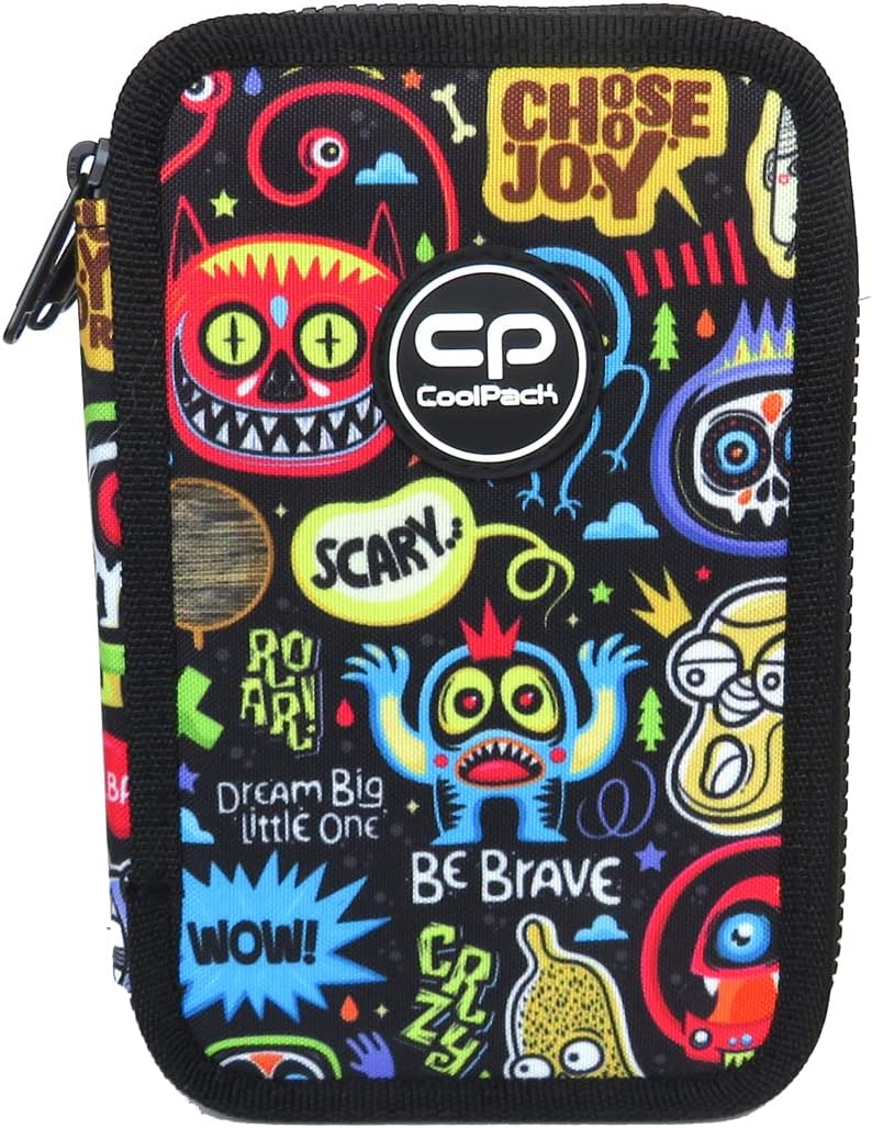 Coolpack F067696, Mäppchen JUMPER 3 SCARY STICKERS, Multicolor 19.5 x 12.5 x 6.5 cm Muster 34, 19.5