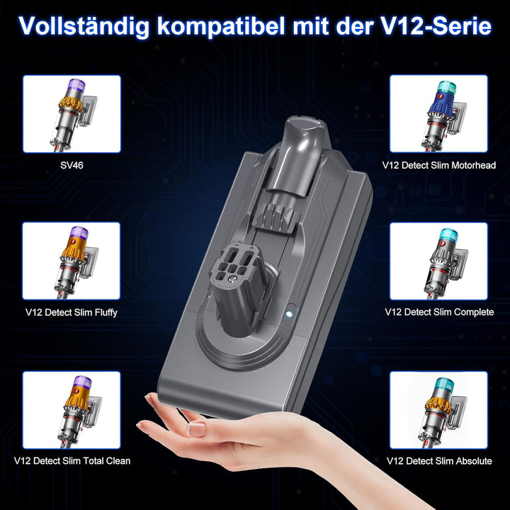 Homesuit Akku Kompatibel mit Dyson V12, 25.2V 3900mAh Ersatz Batterien for SV20 SV26 SV30 SV34 SV35