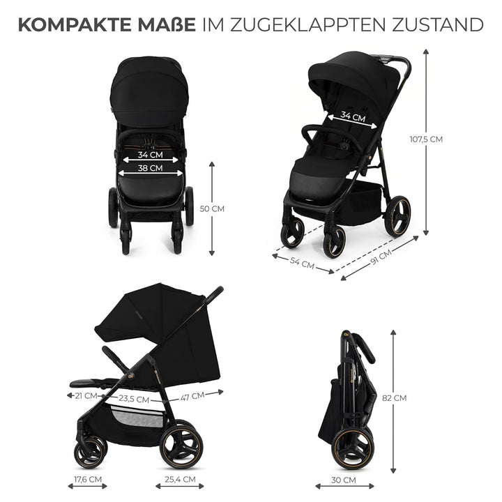 Kinderkraft TRIG 3 Kinderwagen, Kinderbuggy, Liegewagen, Sportwagen, Buggy, Zusammenklappen, Breite
